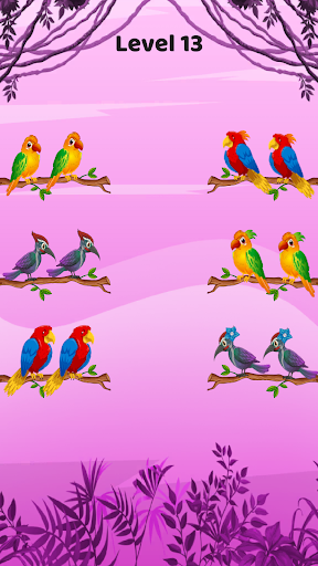 Screenshot Bird color sort - Match puzzle