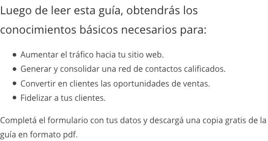 descripción de una landing page