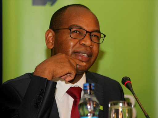 Kenya Commercial Bank chief executive Joshua Oigara during the release of the bank 2015 full-year report in Nairobi on March 2/ENOS TECHE