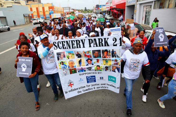 The community of Scenery park and other residents of East London marched to the East london court in November last year. Siyakhangela Ndevu and his wife Vuyokazi face charges of selling alcohol to underage children.The couple appeared at the East London Magistrates court.