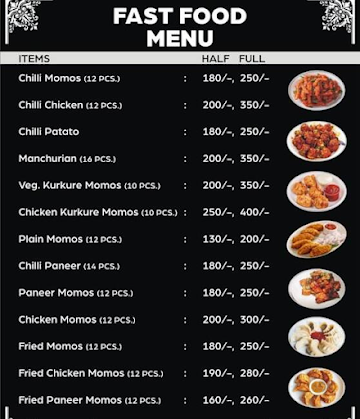 The Food City menu 