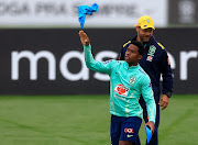 Brazil's 17-year-old attacker Endrick gestures during a training session at Granja Comary training complex in Teresopolis, Brazil on Monday. Brazil face Argentina in South American Fifa World Cup 2026 qualifier at the Maracana Stadium in Rio de Janeiro on Tuesday, or early hours of Wednesday morning SA time. 