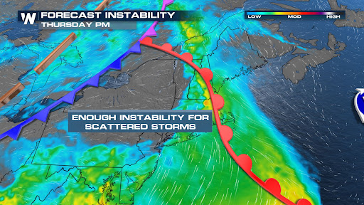 Front Will Bring Storms to the Northeast Thursday