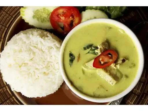 Thai Green Prawns Curry With Rice