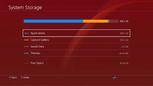 PS_Free Space Confirmation Screen