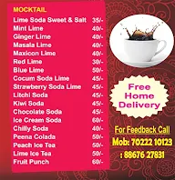 Manasa Cool Cafe menu 1