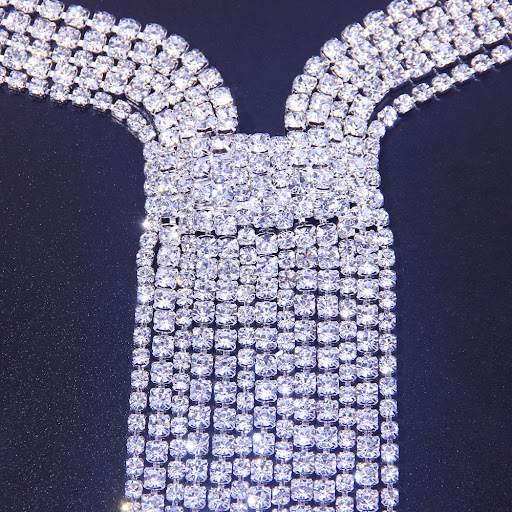 Title 3, Light Luxury Drill Tassel Collarbone Chain Neck...