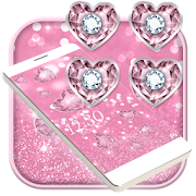 Pink Glitter Diamond Locker  Icon