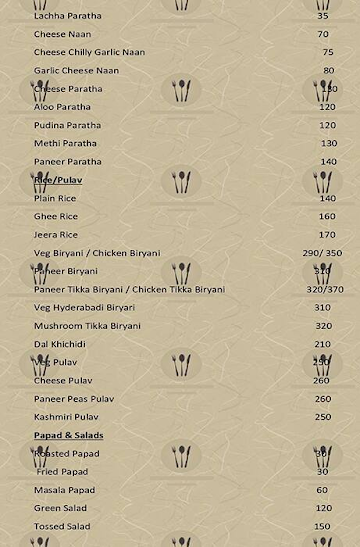 Punjabi Palace menu 