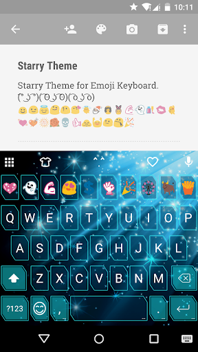 Starry Emoji Keyboard Theme