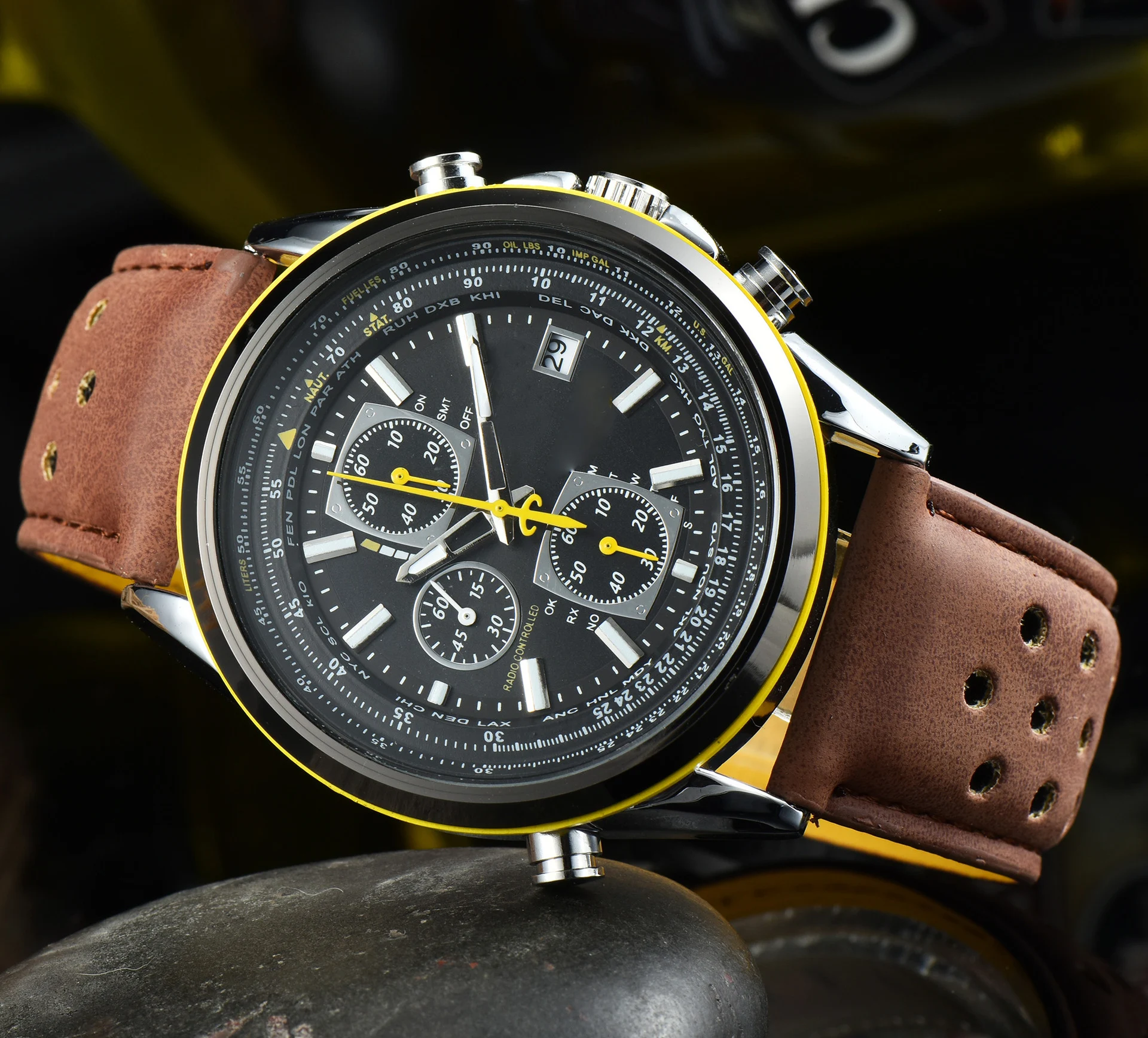 Title 4, Herenhorloge met quartz uurwerk, stalen band, m...