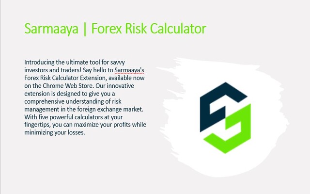 Forex Risk Calculator Preview image 0