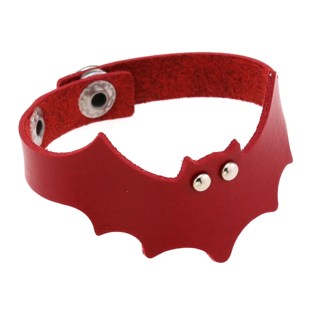 Title 9, Bracelet manchette sexy en cuir de chauve-souri...