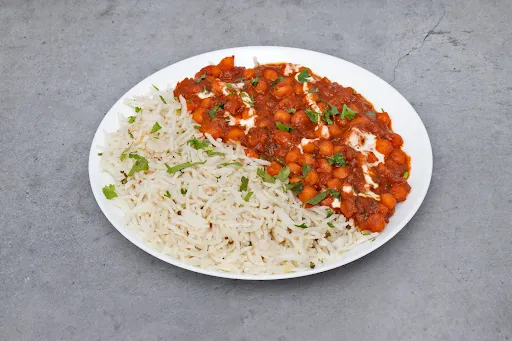 Chole Masala With Flavoured Basmati Rice