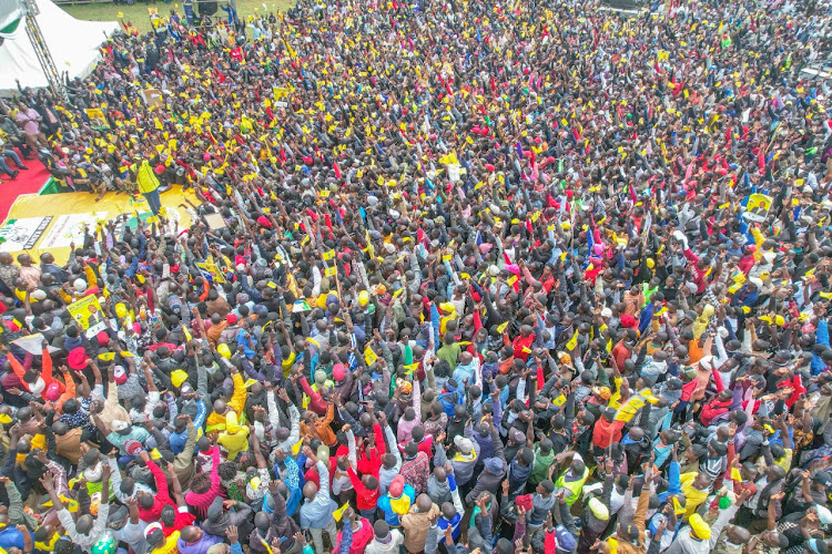 UDA presidential candidate William Ruto during a campaign trail in Uasin Gishu, Baringo counties on Monday, August 1,2022.