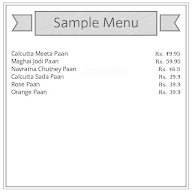 Damru Paan Shop menu 1