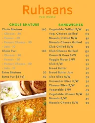 Ruhaans Veg World menu 4