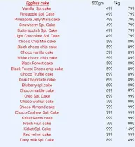 24 Hours Cake Delivery menu 1