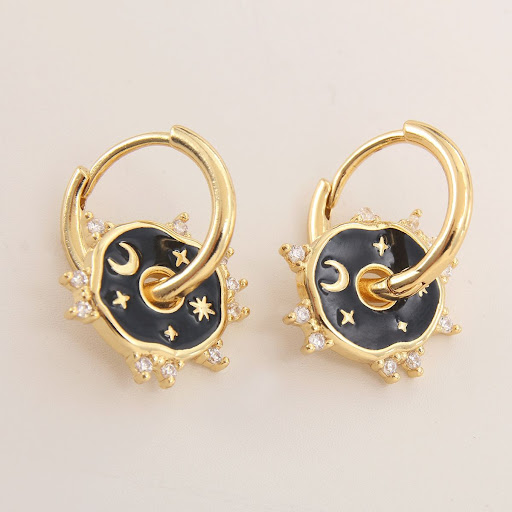 Title 5, Moon XINGX Vintage Openable Earrings, timeless ...