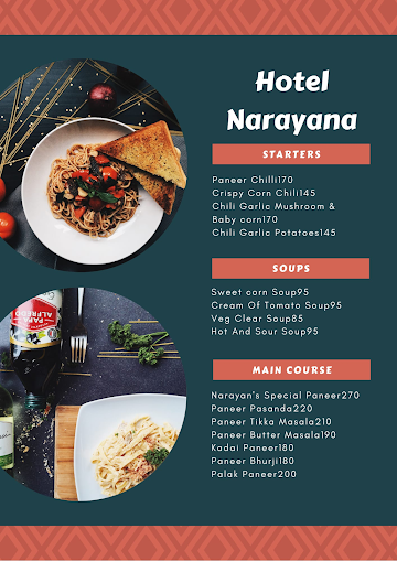 Hotel Shree Narayana menu 