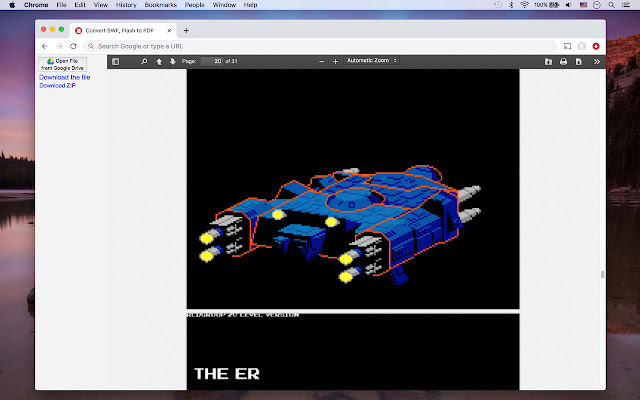 Convert SWF, Flash to PDF chrome extension