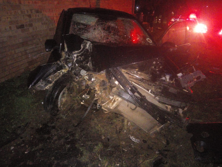 Five young adults were lucky to survive when they drove into a tree in Mondeor, south of Johannesburg, on Saturday night.