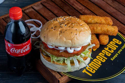 Veg Burger + Veg Finger (4 Pcs) + Drink