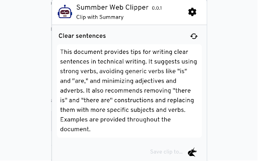 Summer Web Clipper