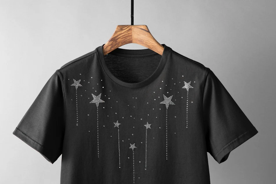Crystal Diamond Five Star Men's T-Shirt