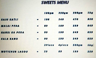 The Sweet Side menu 1