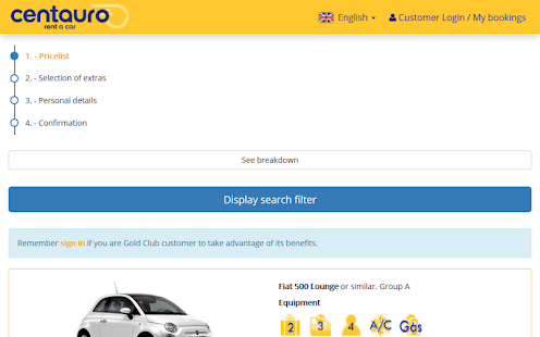 Centauro rent a car - Car hire Screenshots 4