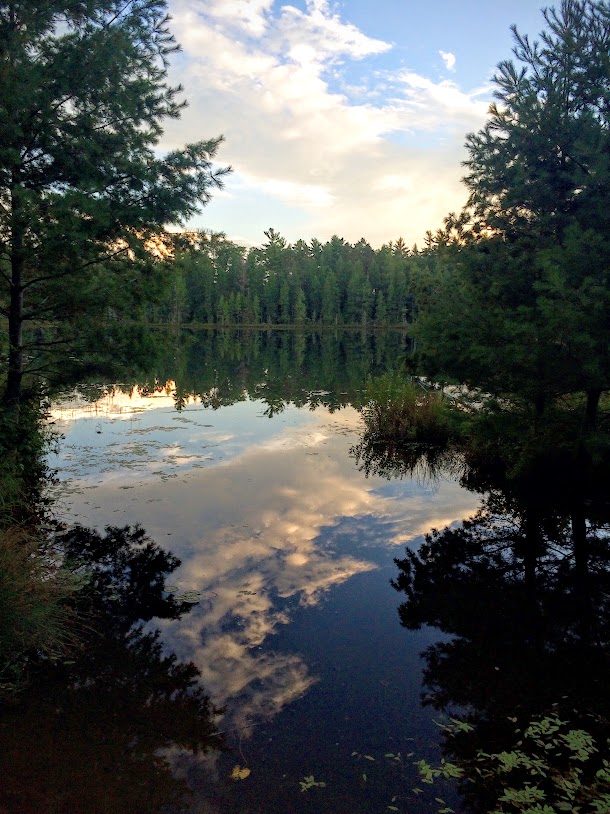 Sunset over the lake on our last night.