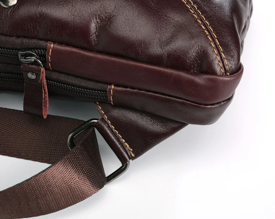 Toplaags rundleer crossbody schoudertas