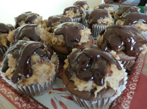 Click Here for Recipe: Jumbo German Chocolate Cupcakes