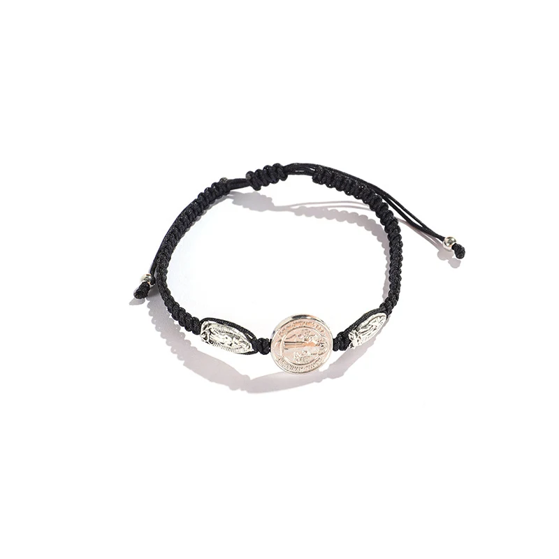 Ronde handgeweven Maria Armband Spiritueel cadeau, geloof, bescherming, katholiek accessoire, handgemaakt.