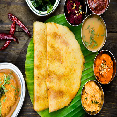 Spicy Coconut Ghee Roast Dosa