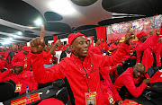 AT A CROSSROADS: SACP delegates sing during the 14th Congress of the SACP held in Boksburg, on the East Rand  Picture: MASI LOSI