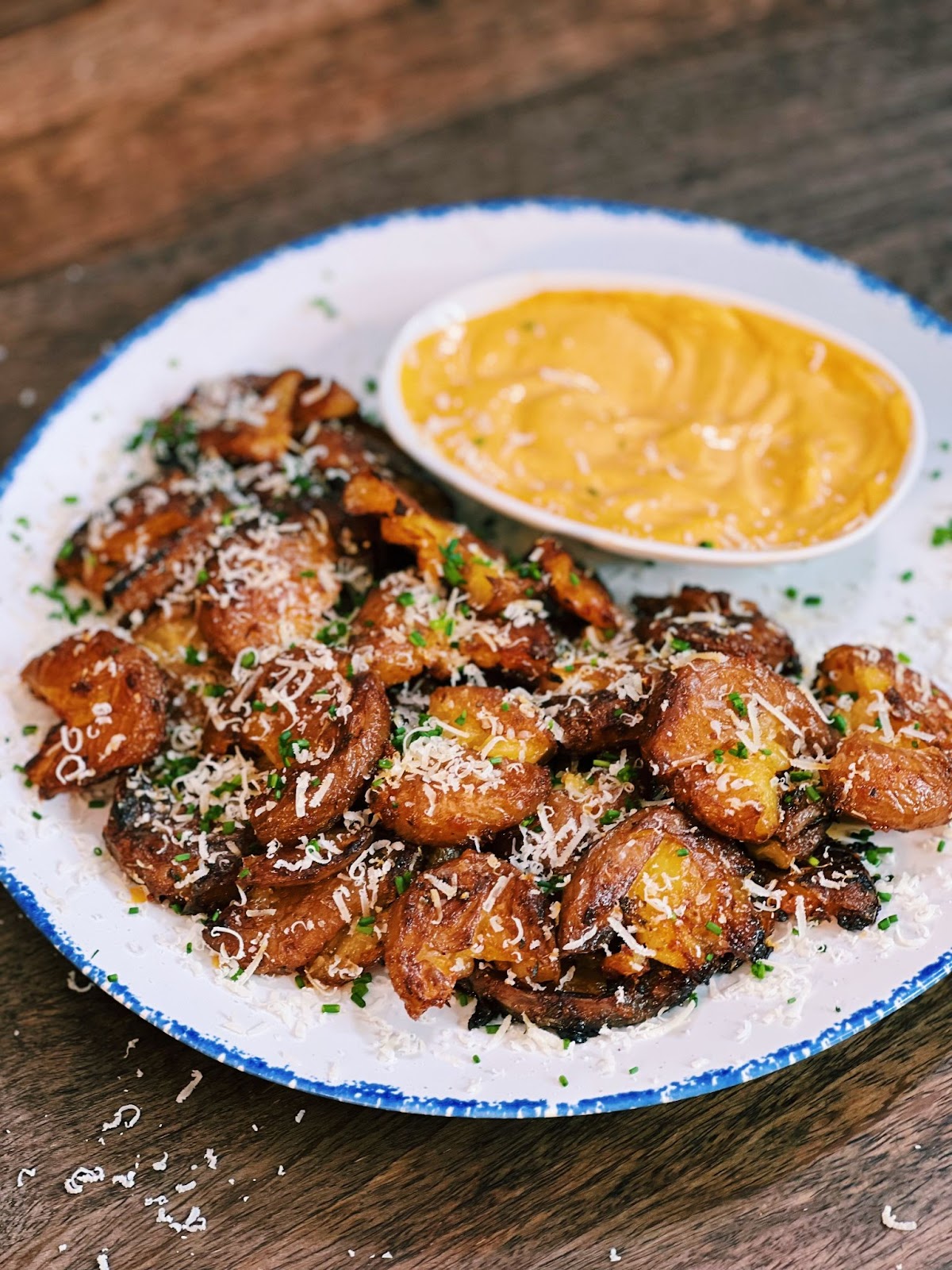 Crispy Garlic Smashed Baby Potatoes - Yay! For Food