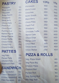 Choice Bakery menu 1