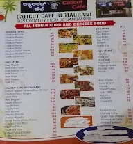 Calicut Cafe Restaurant menu 1