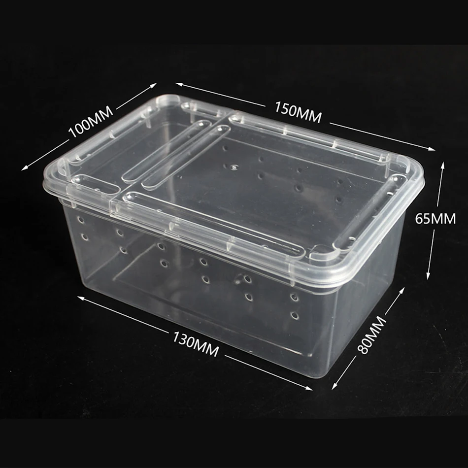 Small Pet Reptiles Living Box Reptile Habitat Scorpion Lizard Breeding Case Hatching Container Rearing Box Animal Feedin