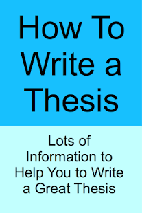 Write a great thesis