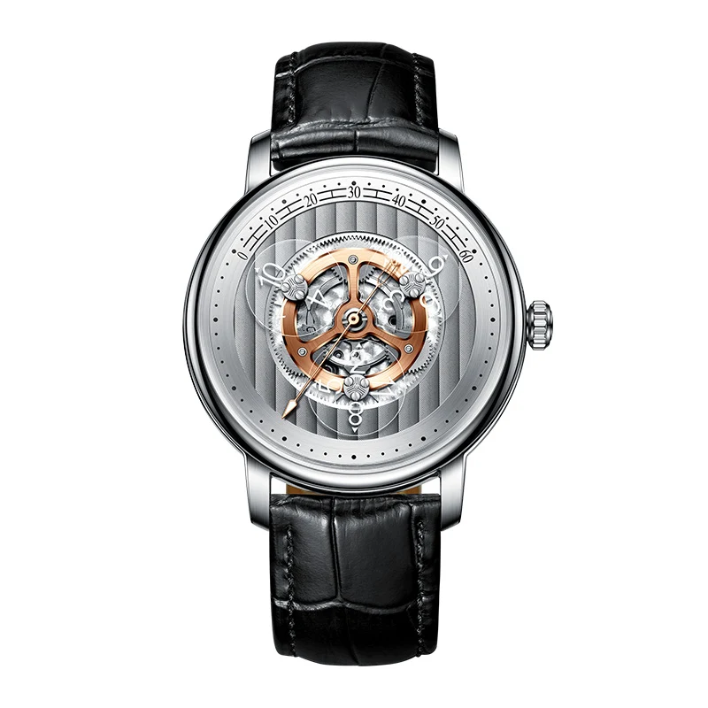 Kleine heren automatisch holle mechanische horloge. Stijlvol en precies, perfect voor de moderne man. Een meesterwerk om te dragen.