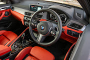 The interior of the BMW.