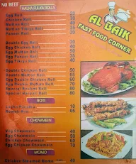 Al Baik Fast Food Corner menu 2