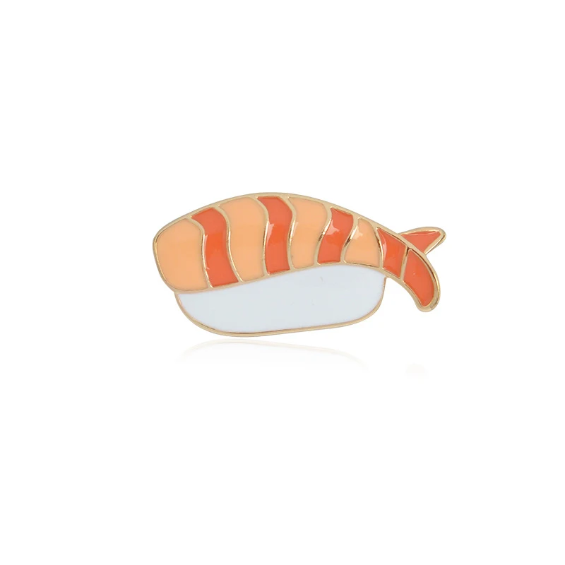 Japanse Stijl Emaille Pin Koi Inktvis Vlag Broche Rugzak Kleding Revers Pin Sushi Zalm Badge Cartoon Sieraden