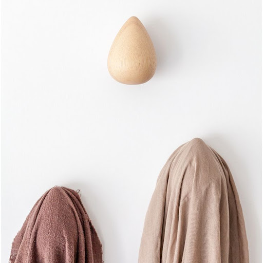 Title 6, Solid Wood Water Drop Coat Hook, Clothes Hook, ...
