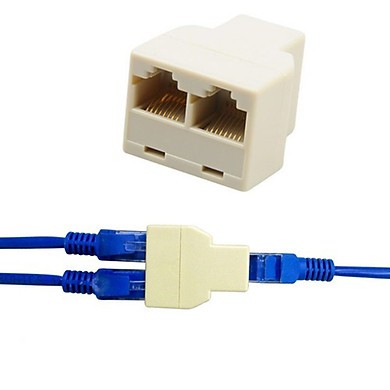 Đầu Nối Dây Mạng Chia 1 Ra 2 Rj45