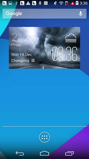 Tornado Clock weather widget