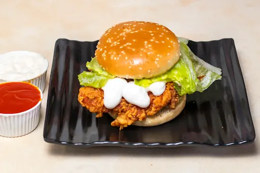 Crispy Chicken Schezwan Burger